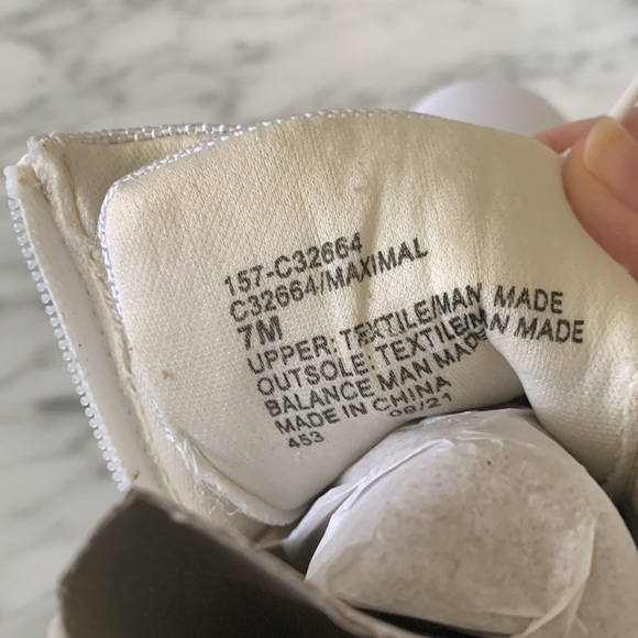 NWT white Cliff. Comfortable. Zipper and laces. Never worn. - Picture 6 of 7